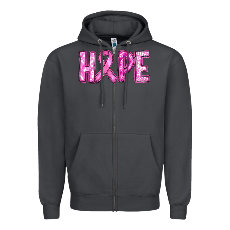 Western Hope Breast Cancer Zipper Hoodie by RanaPortraitStore | Teevron