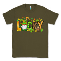 Army Green St. Patrick's Lucky gnome Classic Tee - OliviaCreatesArt