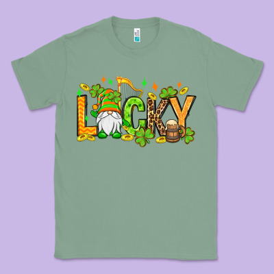 St. Patrick's Lucky Gnome Classic Tee Designed By Oliviacreatesart