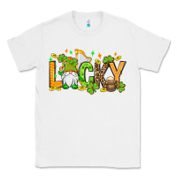 White St. Patrick's Lucky gnome Classic Tee - OliviaCreatesArt