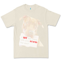 Bone pitbull t  shirt i sit for you will you stand for me t  shirt Premium Tee - linhVisuals