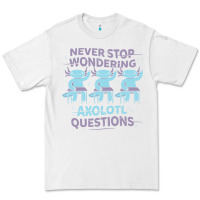 White axolotl questions Premium Tee - linhVisuals