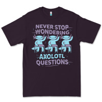 Plum axolotl questions Premium Tee - linhVisuals
