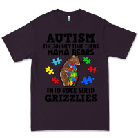 Plum Autism grizzlies Premium Tee - FaDigitalArtStudio