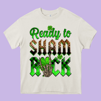St. Patricks' Day Ready To Sham Rock Heavy Core Tee Designed By Oliviacreatesart