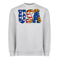 Heather Grey usa western font Heavyweight Sweatshirt - Jasminsmagicworld