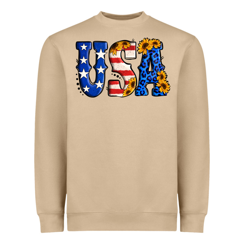 Usa Western Font Heavyweight Sweatshirt by Jasminsmagicworld | Teevron