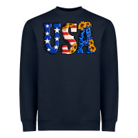 Navy usa western font Heavyweight Sweatshirt - Jasminsmagicworld