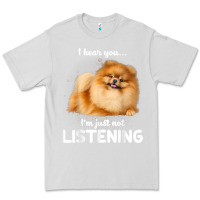 Dove Grey pomeranian i hear you not listening t shirt Premium Tee - linhVisuals