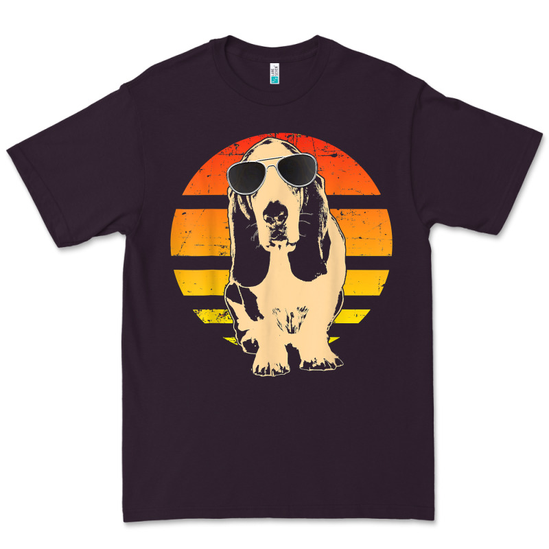 Retro Basset Hound T Shirt Men Women Kids Gift T Shirt Premium Tee by linhVisuals | Teevron