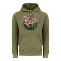 Vintage Olive arizona fishhook cactus Vintage Hoodie - LillyAllenDesigns