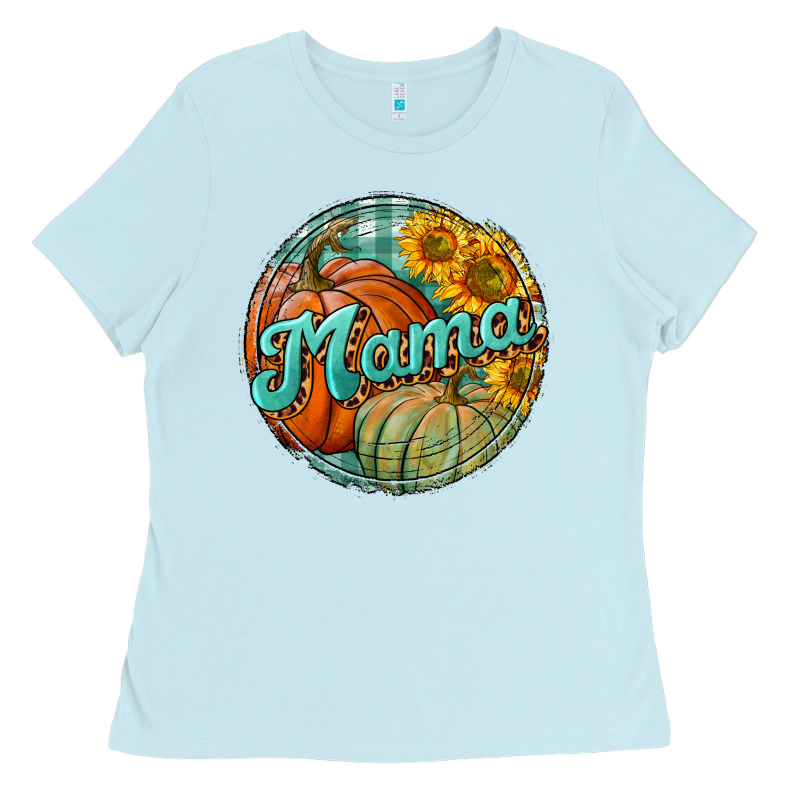 Pumpkin Mama With Background Ladies Tee by BundleAndBundleShop | Teevron