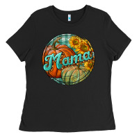 Black pumpkin mama with background Ladies Tee - BundleAndBundleShop