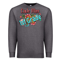 Charcoal Heather little miss first grade Premium Sweatshirt - Jasminsmagicworld