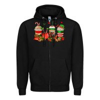 Black Christmas elfs coffee Zipper Hoodie - Jasminsmagicworld