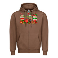 Chestnut Christmas elfs coffee Zipper Hoodie - Jasminsmagicworld