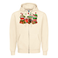 Sandshell Christmas elfs coffee Zipper Hoodie - Jasminsmagicworld