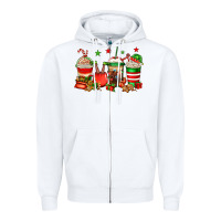 White Christmas elfs coffee Zipper Hoodie - Jasminsmagicworld