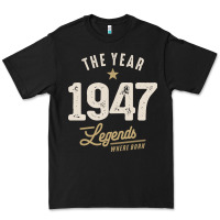 Black The Year 1947 - 75th Birthday Vintage Classic Premium Tee - linhVisuals