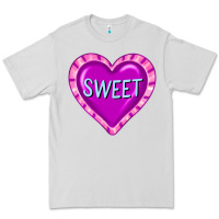 Dove Grey valentine's day hearts Premium Tee - FaDigitalArtStudio