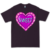 Plum valentine's day hearts Premium Tee - FaDigitalArtStudio