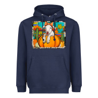 Navy autumn sheep in a pumpkin Heavyweight Hoodie - Jasminsmagicworld