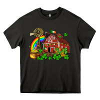 Asphalt St. Patrick's farm with gold Heavy Core Tee - OliviaCreatesArt