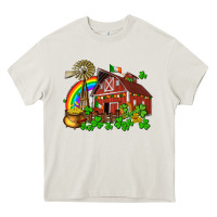 Cream St. Patrick's farm with gold Heavy Core Tee - OliviaCreatesArt