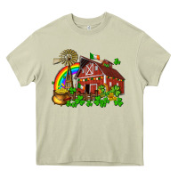 Mossy St. Patrick's farm with gold Heavy Core Tee - OliviaCreatesArt