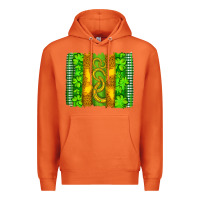 Carrot saint patricks horseshoe shamrock leopard glitter brushstroke Premium Hoodie - Artiststas