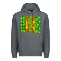 Rock saint patricks horseshoe shamrock leopard glitter brushstroke Premium Hoodie - Artiststas
