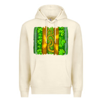 Sandshell saint patricks horseshoe shamrock leopard glitter brushstroke Premium Hoodie - Artiststas