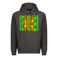 Smoke saint patricks horseshoe shamrock leopard glitter brushstroke Premium Hoodie - Artiststas