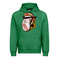 Emerald Baseball Tongue Urban Hoodie - Jasminsmagicworld