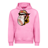 Fuchsia Pink Baseball Tongue Urban Hoodie - Jasminsmagicworld