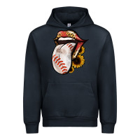 Navy Baseball Tongue Urban Hoodie - Jasminsmagicworld