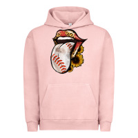 Pigment Salmon Baseball Tongue Urban Hoodie - Jasminsmagicworld