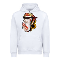 White Baseball Tongue Urban Hoodie - Jasminsmagicworld