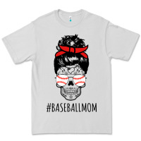 Dove Grey Baseball Mom Skull Premium Tee - linhVisuals