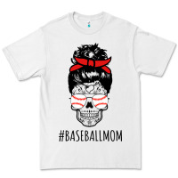White Baseball Mom Skull Premium Tee - linhVisuals