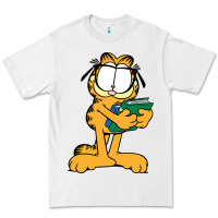 White garfiel Premium Tee - linhVisuals