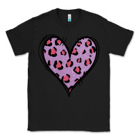 Black Glitter Purple Leopard Heart Classic Tee - Jasminsmagicworld