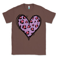 Chestnut Glitter Purple Leopard Heart Classic Tee - Jasminsmagicworld