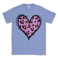 Colony Blue Glitter Purple Leopard Heart Classic Tee - Jasminsmagicworld