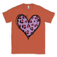 Copper Glitter Purple Leopard Heart Classic Tee - Jasminsmagicworld