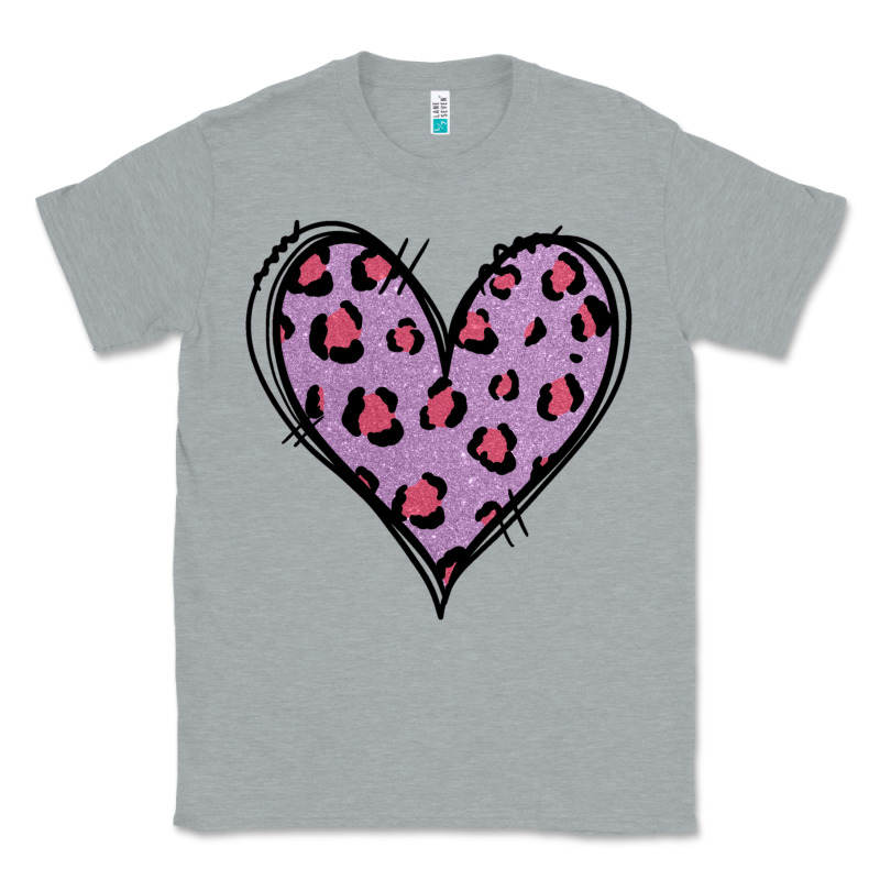 Glitter Purple Leopard Heart Classic Tee by Jasminsmagicworld | Teevron