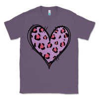 Lavender Glitter Purple Leopard Heart Classic Tee - Jasminsmagicworld
