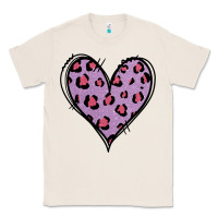Natural Glitter Purple Leopard Heart Classic Tee - Jasminsmagicworld