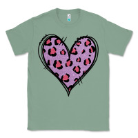 Sage Glitter Purple Leopard Heart Classic Tee - Jasminsmagicworld
