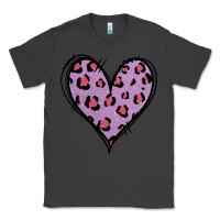 Smoke Glitter Purple Leopard Heart Classic Tee - Jasminsmagicworld
